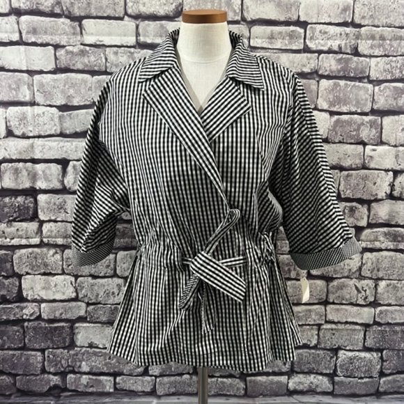 Talbots Jackets & Blazers - Talbots NWT Black & White Check Jacket Size 1X